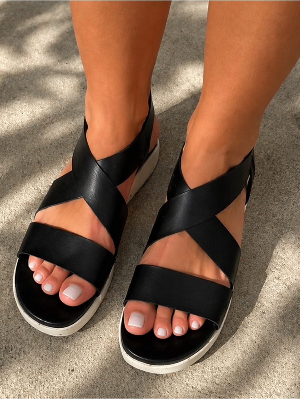 Women’s Black Strappy Platform Sandals